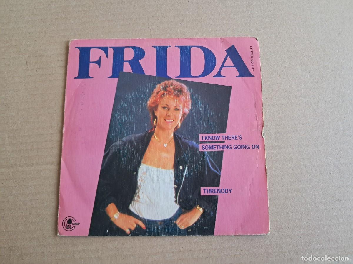 Discos de vinilo: FRIDA - I KNOW THERE&acute;S SOMETHING GOING ON SINGLE 1982 EDICION ESPA&Ntilde;OLA