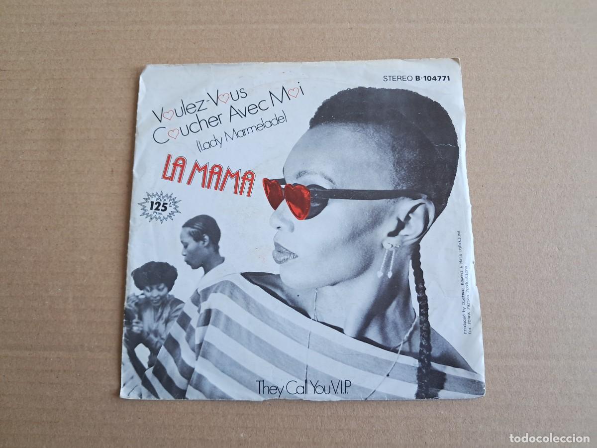 Discos de vinilo: LA MAMA - VOULEZ VOUS COUCHER AVEC MOI SINGLE 1983 EDICION ESPA&Ntilde;OLA