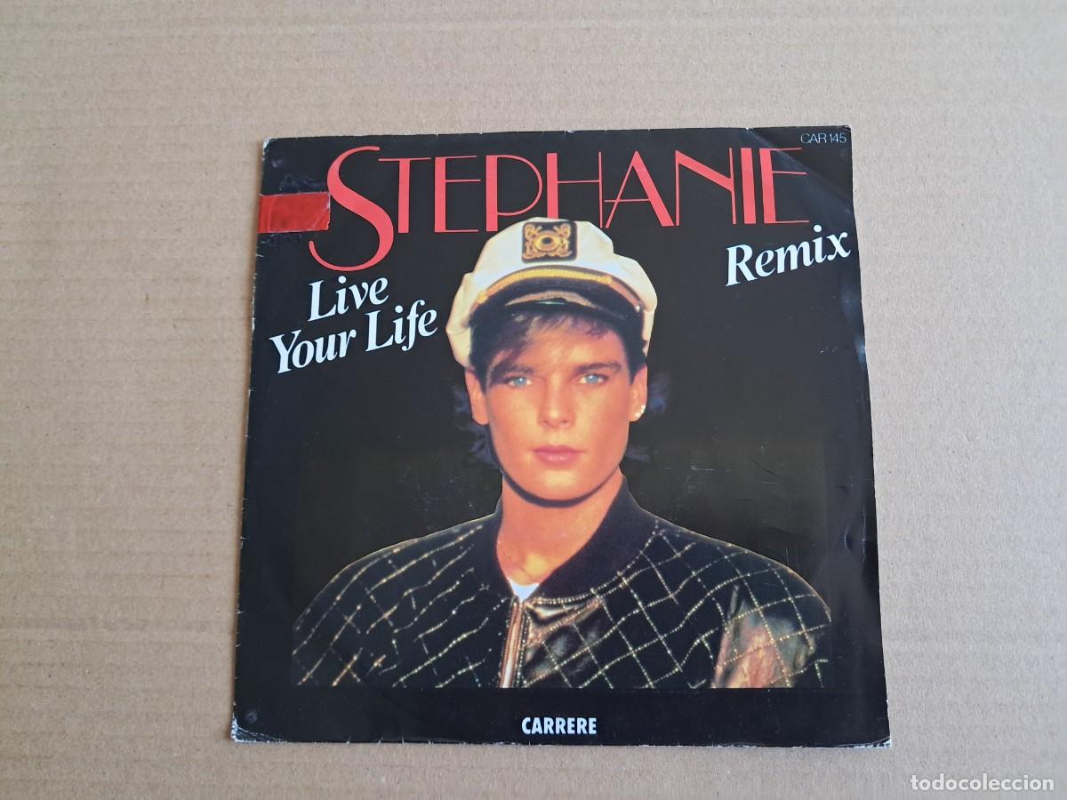 Discos de vinilo: STEPHANIE - LIVE YOUR LIFE SINGLE PROMOCIONAL 1987 EDICION ESPA&Ntilde;OLA
