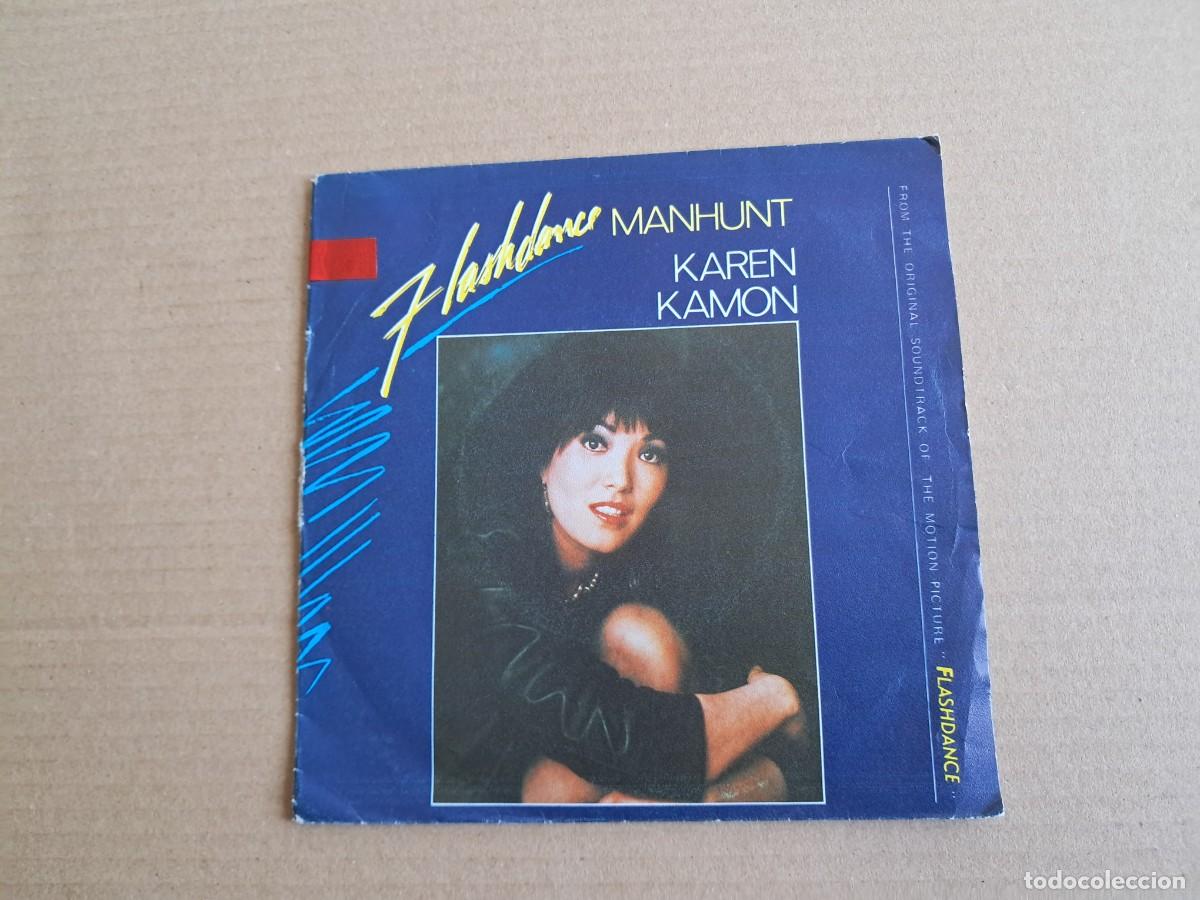 Discos de vinilo: KAREN KAMON - MANHUNT SINGLE 1983 EDICION ESPA&Ntilde;OLA