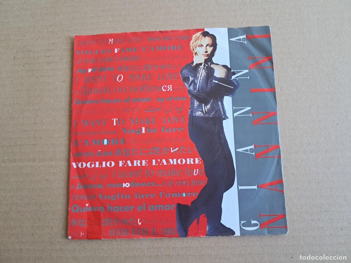 Discos de vinilo: GIANNA NANNINI - VOGLIO FARE L&acute;AMORE SINGLE 1989 EDICION EUROPEA