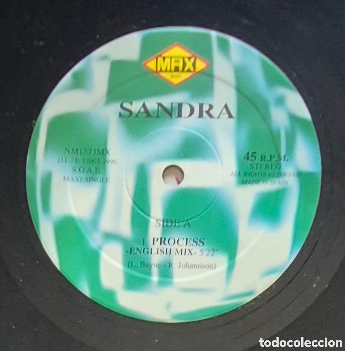 Discos de vinilo: MAXI - SANDRA - PROCESS - 1996 ESPA&Ntilde;A - Foto 3