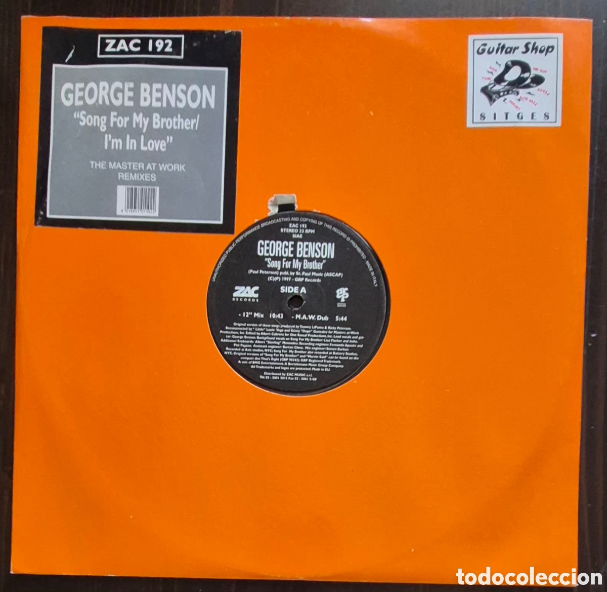 Discos de vinilo: MAXI - GEORGE BENSON - SONG FOR MY BROTHER - 1997 ITALIA