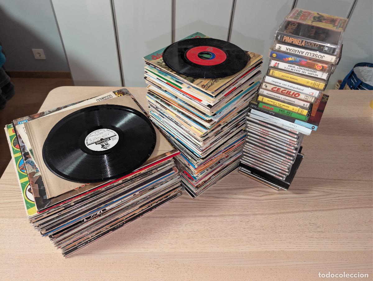 Discos de vinilo: LOTE COLECCION DISCOS VINILO VARIABLE 54 LPS + 150 7'' + 24 CDs + K7s +++ PROCEDENTES DE TIENDA