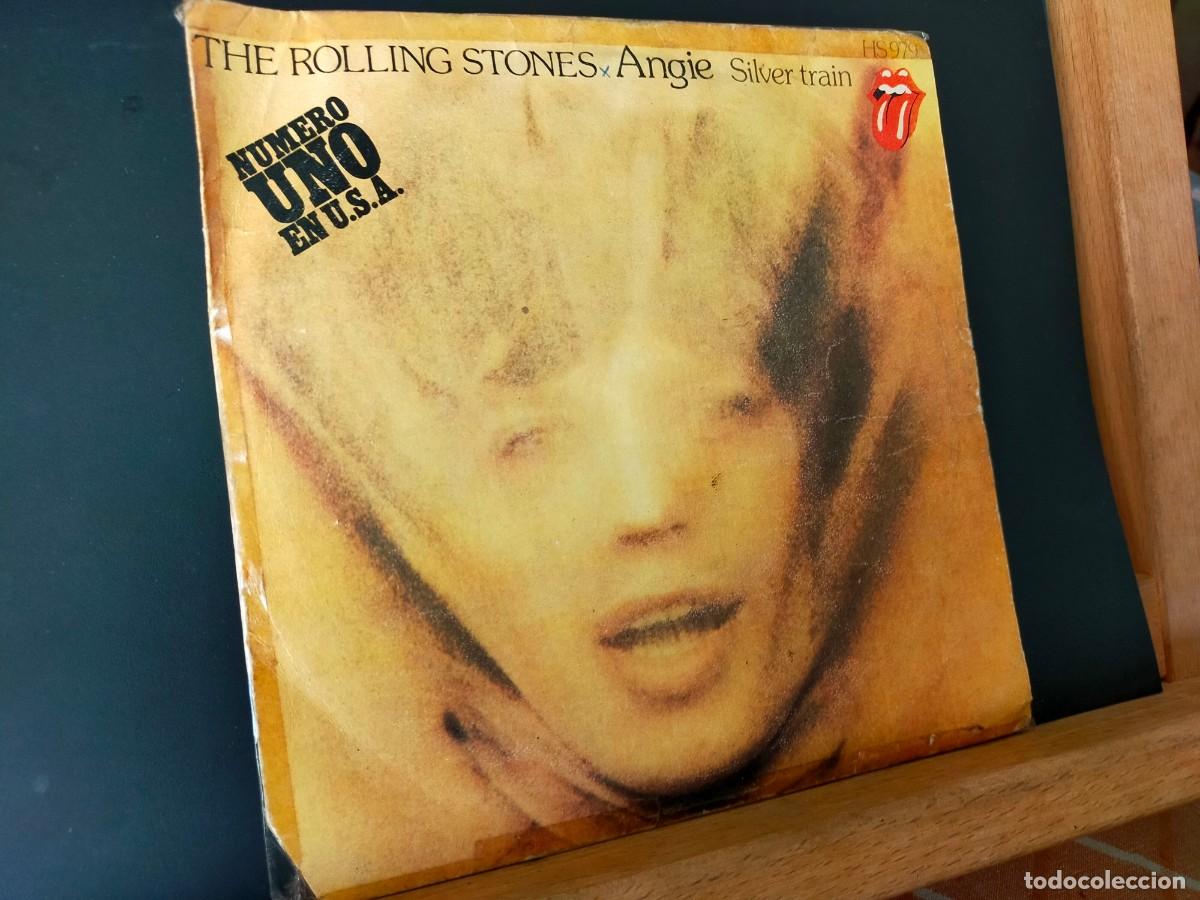 Discos de vinilo: THE ROLLING STONES. ANGIE - SILVER TRAIN. HISPAVOX. 2 TEMAS. 1973