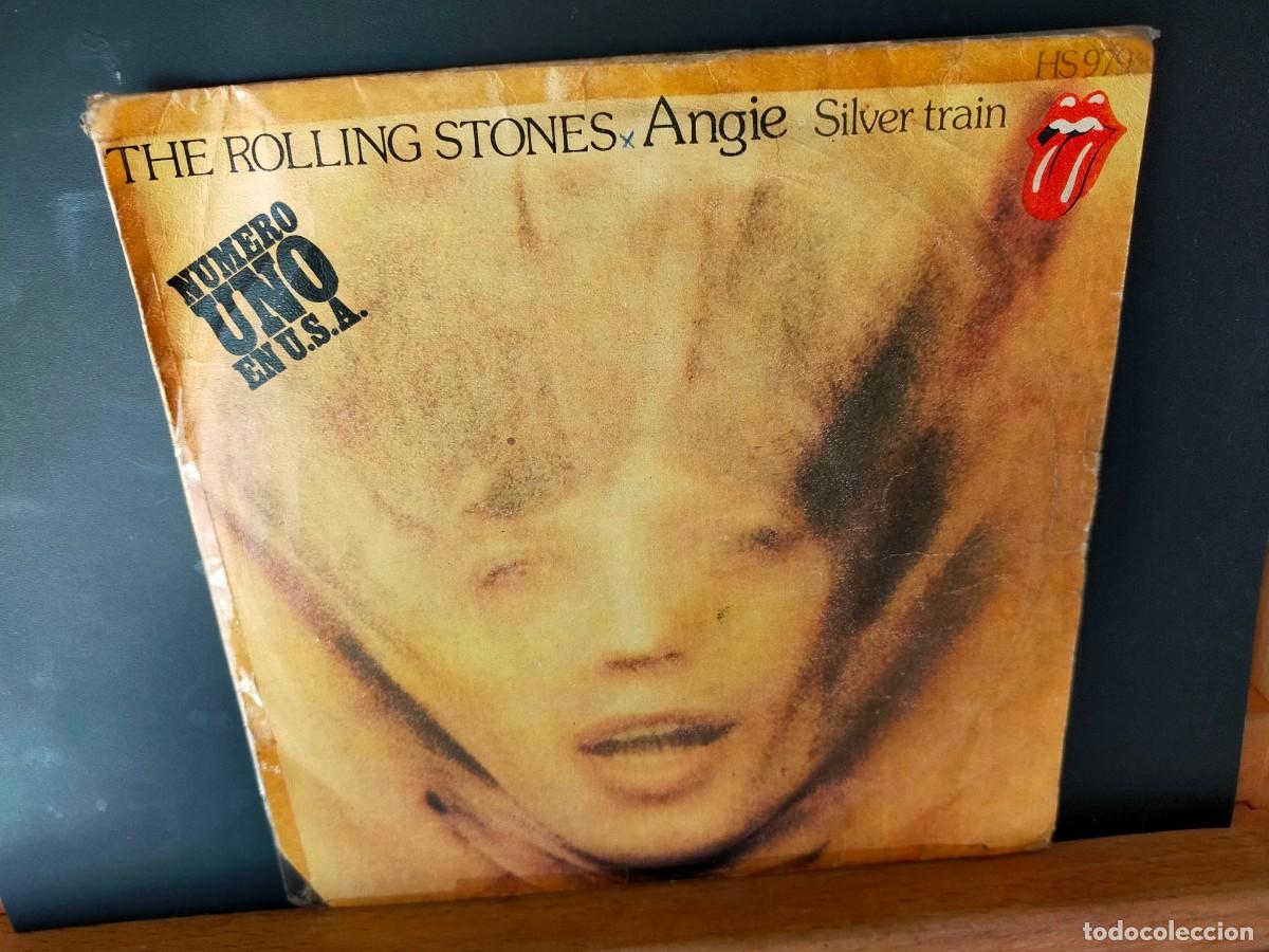 Discos de vinilo: THE ROLLING STONES. ANGIE - SILVER TRAIN. HISPAVOX. 2 TEMAS. 1973 - Foto 2