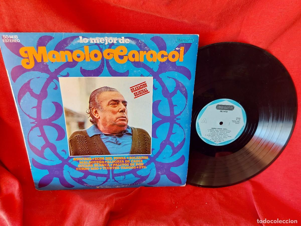 Discos de vinilo: LP LO MEJOR DE MANOLO CARACOL ,( PEDIDOS M&Iacute;NIMOS 10 &euro; ) CAJA N.&ordm; 4 - LP