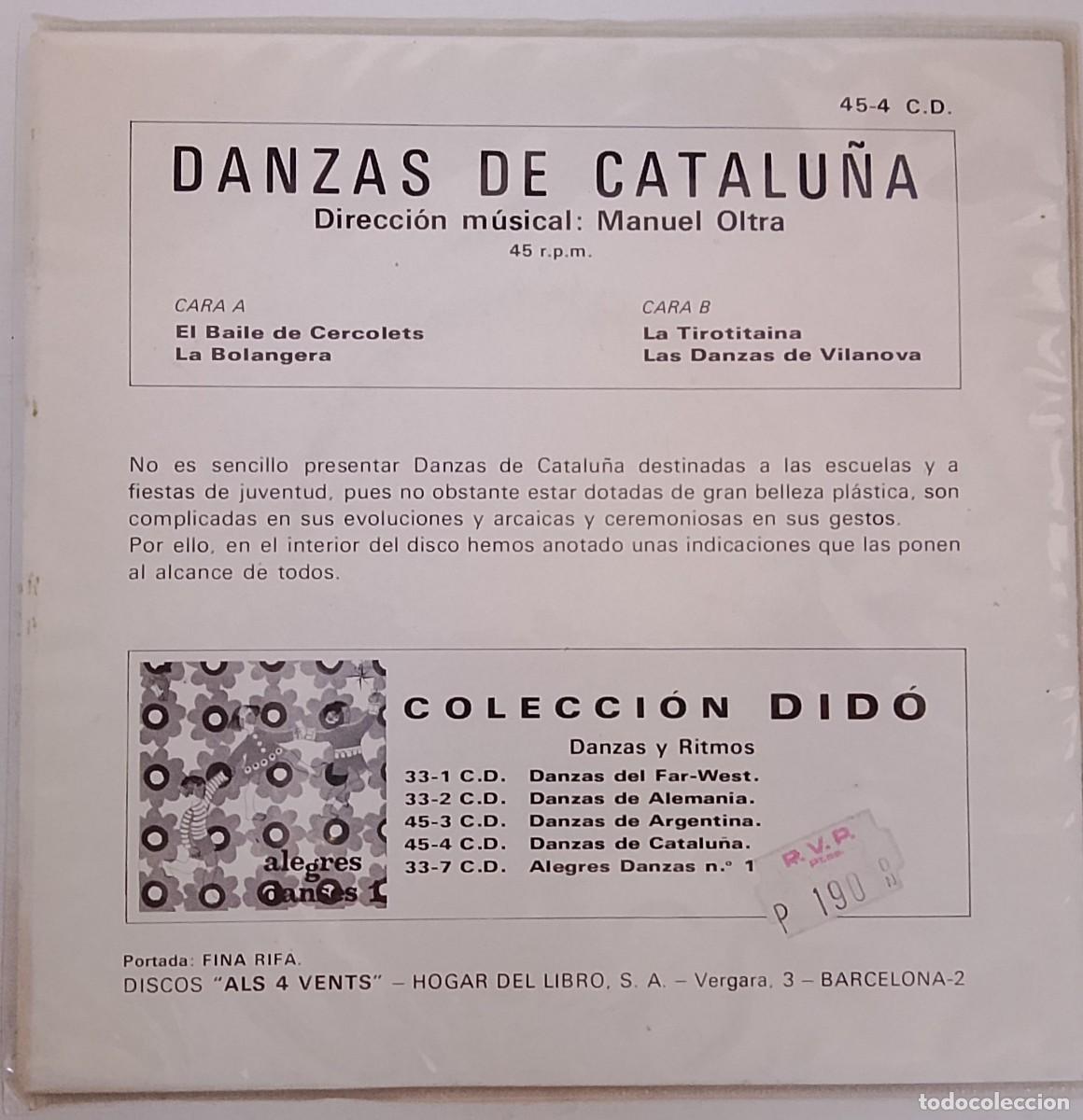Discos de vinilo: Danzas de Catalu&ntilde;a. Vinilo EP. - Foto 2