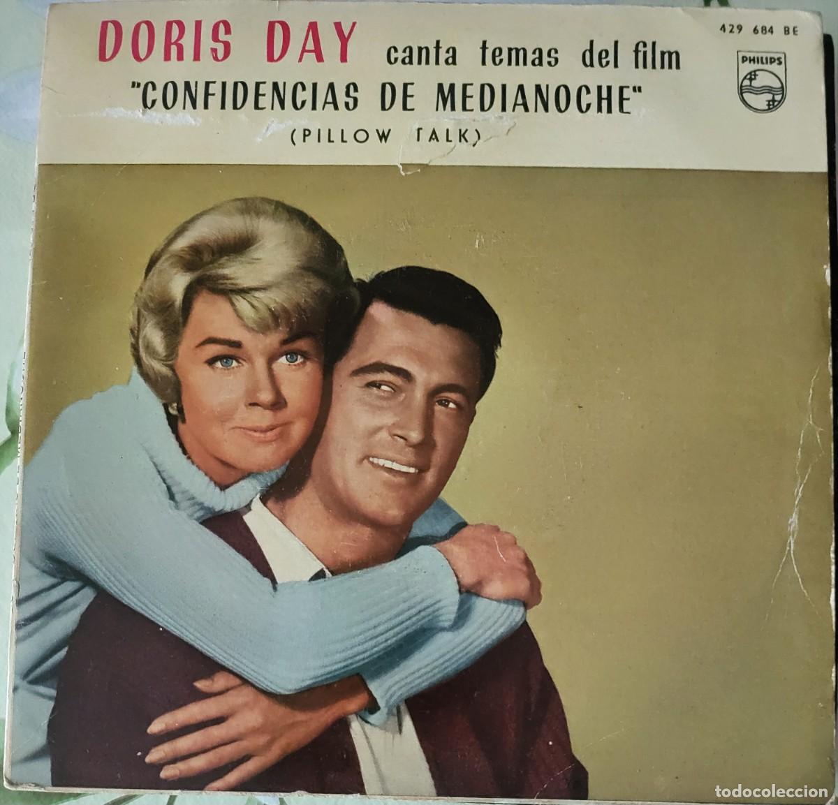 Dischi in vinile: Rock Hudson y Doris Day Ep sello Philips editado en Espa&ntilde;a a&ntilde;o 1960 del film Confidencias a medianoc