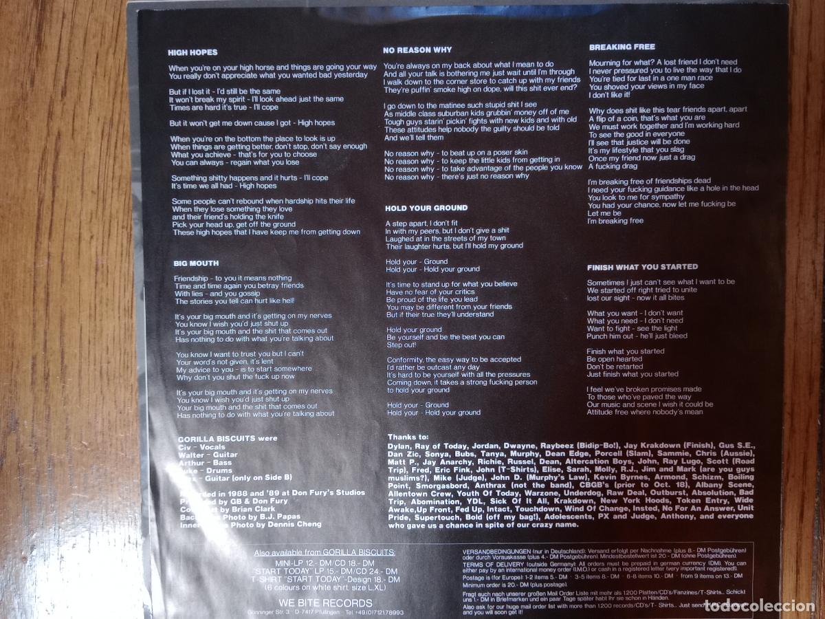 Discos de vinilo: Gorilla Biscuits - Gorilla Biscuits - Foto 5