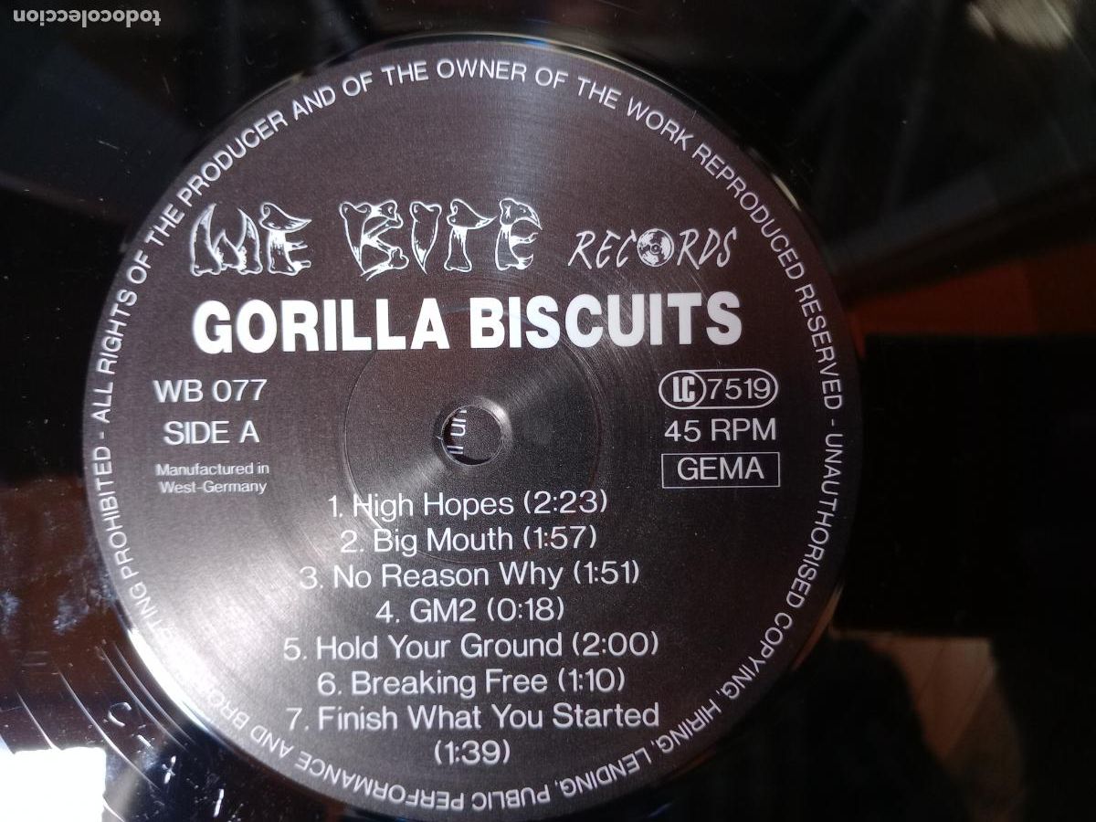 Discos de vinilo: Gorilla Biscuits - Gorilla Biscuits - Foto 6