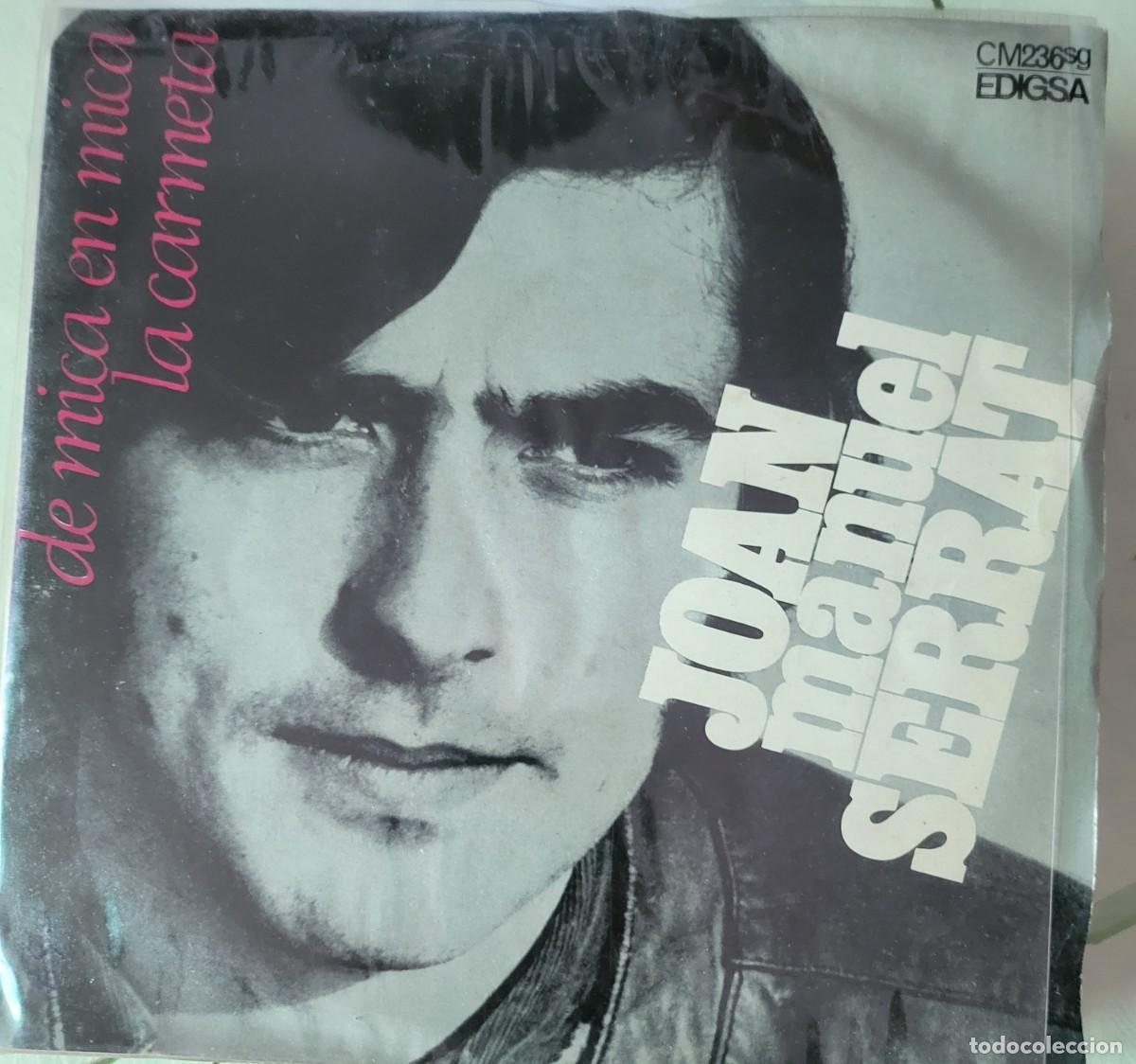 Dischi in vinile: Joan Manuel Serrat single sello Edigsa editado en Espa&ntilde;a a&ntilde;o 1969.
