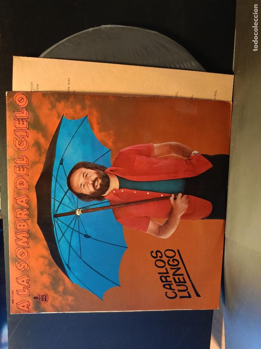 Discos de vinilo: CARLOS LUENGO-A LA SOMBRA DEL CIELO LP 1975 HISPAVOX + INSERT PEPETO