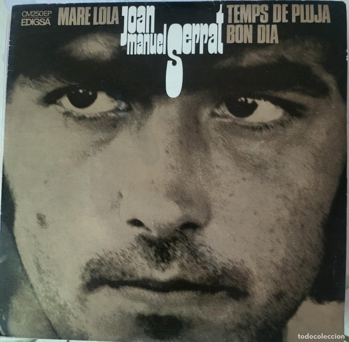 Dischi in vinile: Joan Manuel Serrat single sello Edigsa editado en Espa&ntilde;a a&ntilde;o 1969.