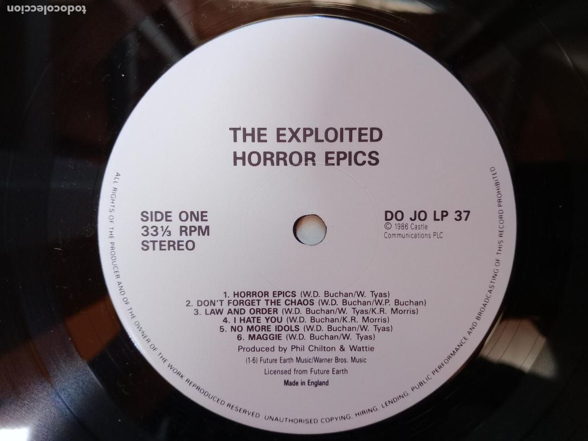 Discos de vinilo: The Exploited - horror epics - Foto 3