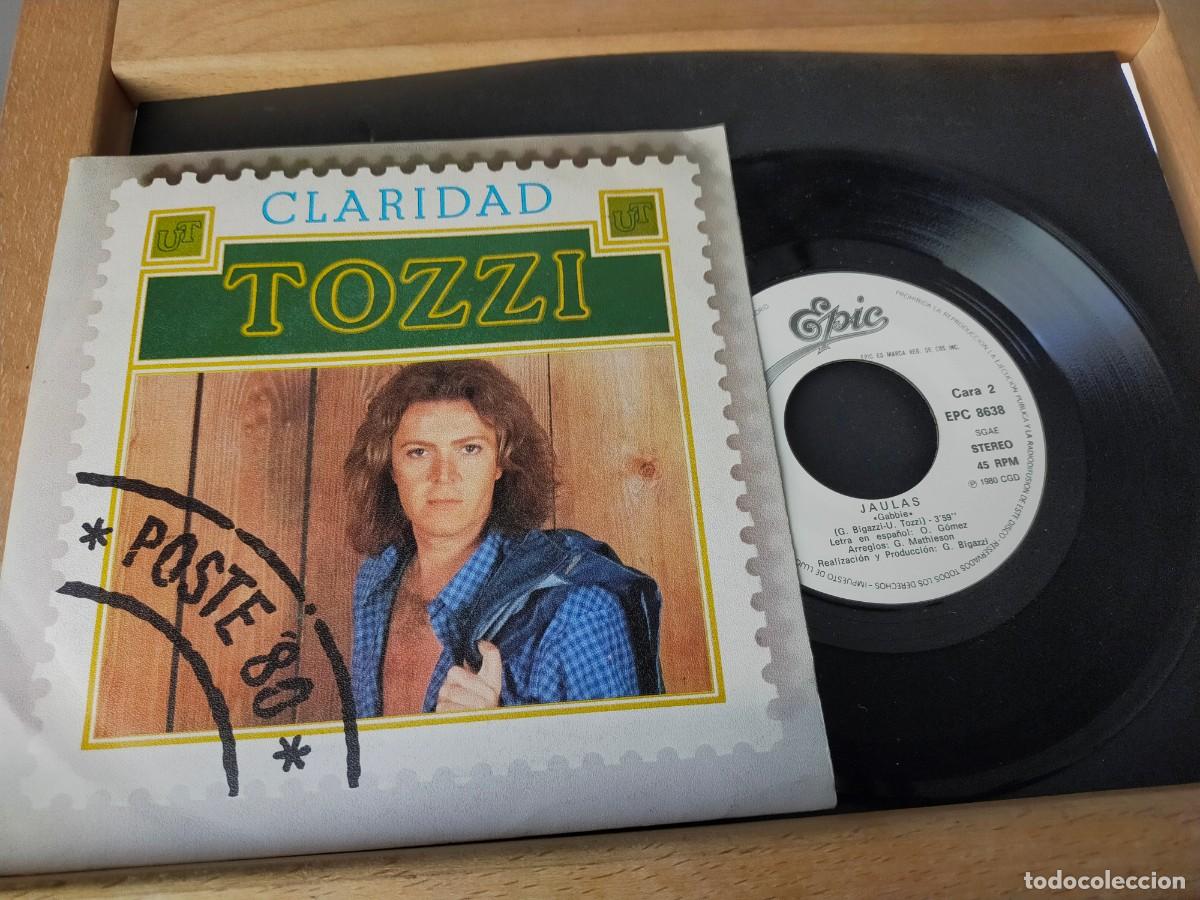 Vinyl records: UMBERTO TOZZI. CLARIDAD - JAULAS. EPIC - CBS. 2 TEMAS. 1980