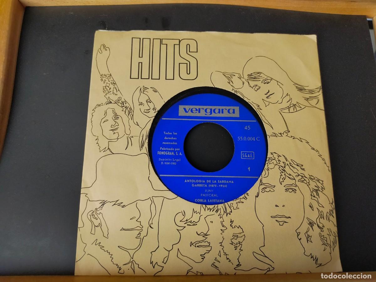 Discos de vinilo: ANTOLOG&Iacute;A DE LA SARDANA. COBLA LAIETANA. JUNY - PASTORAL - LICORELLA - DALT LES GABARES. VERGARA. EP
