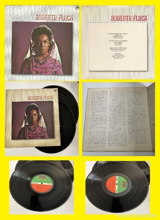 Discos de vinilo: ROBERTA FLACK 1974 - 2 LPs RARA COMPLETA SUPER EDT SOLO EDIC JAPAN + INSERTO, TODO EXC
