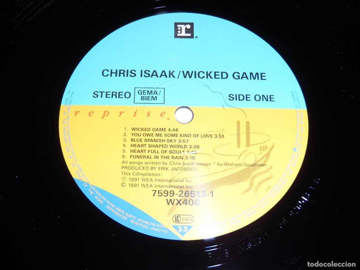 Discos de vinilo: CHRIS ISAAK - WICKED GAME (GERMANY 1991) - Foto 3