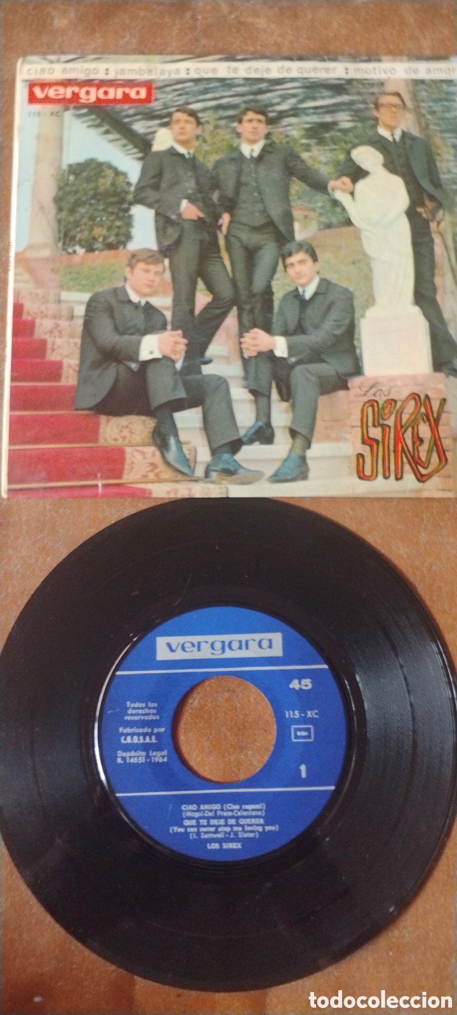 Discos de vinilo: LOS SIREX-CIAO AMIGO&bull;JAMBALAYA...-SINGLE-VERGARA/SPAIN-KSA