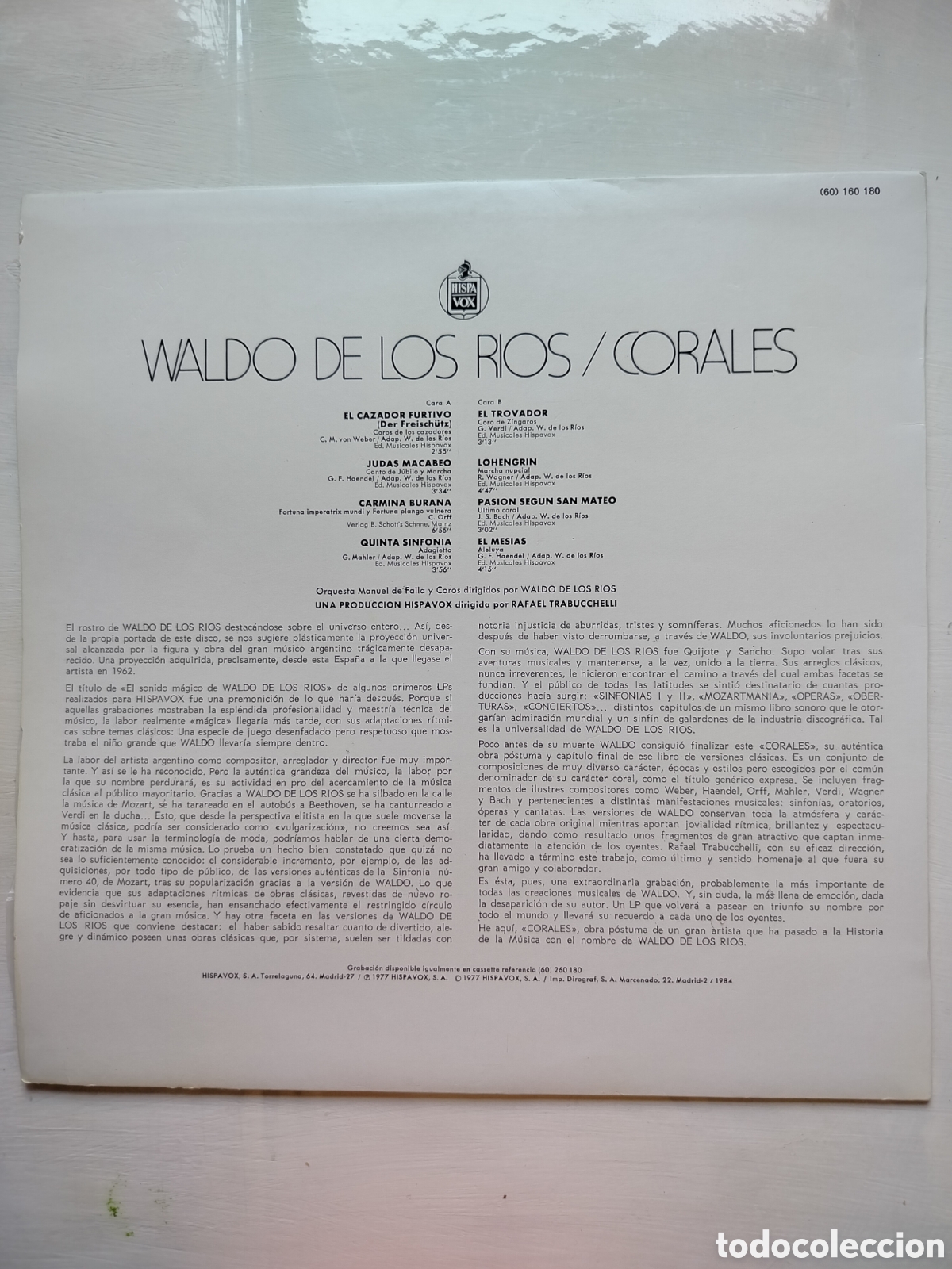 Discos de vinilo: Waldo de los R&iacute;os LP - Foto 2