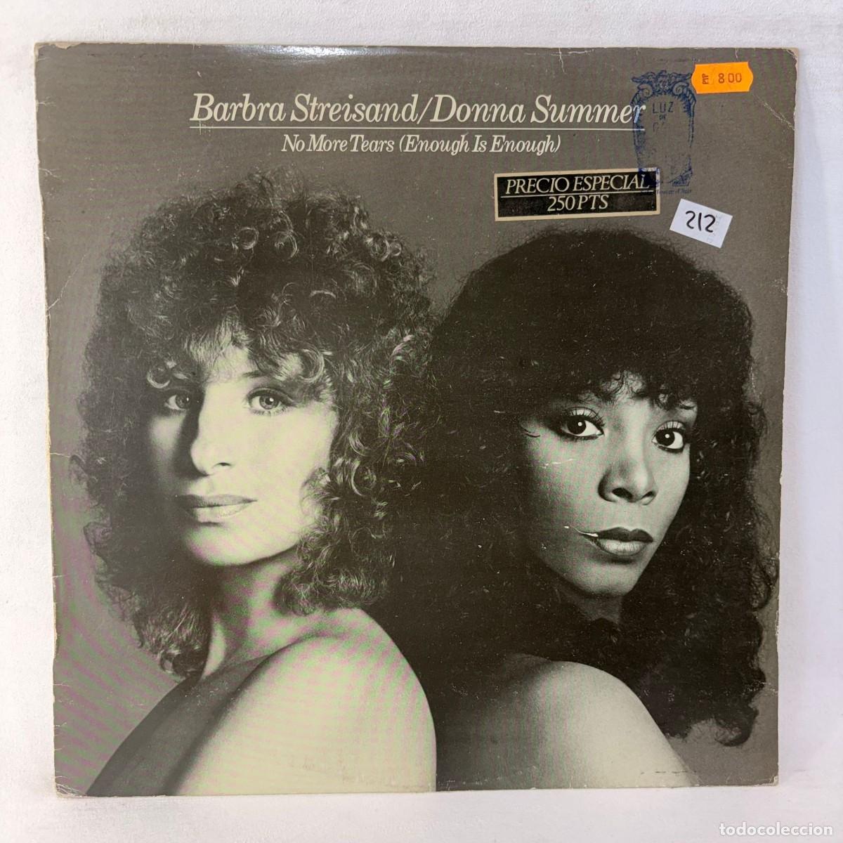 Discos de vinilo: MAXI SINGLE BARBRA STREISAND / DONNA SUMMER - NO MORE TEARS - ESPA&Ntilde;A - A&Ntilde;O 1979