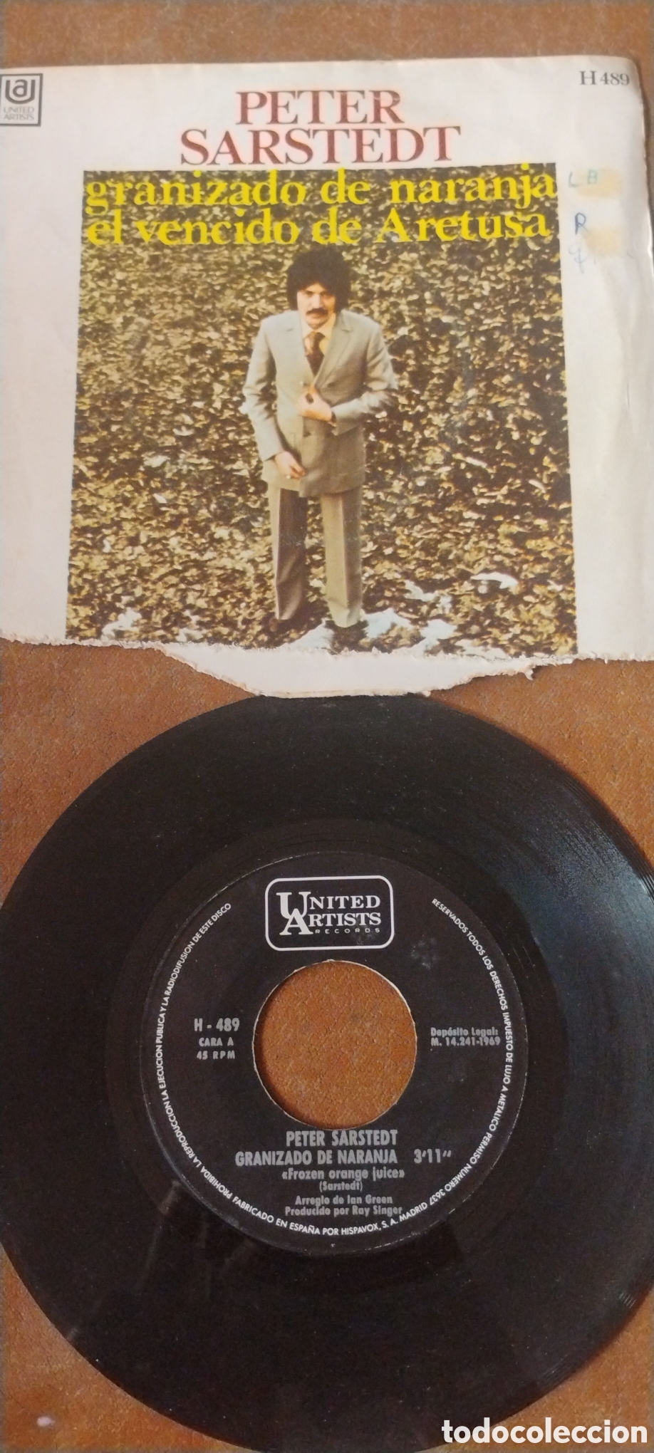 Discos de vinilo: PETER SARSTEDT-GRANIZADO DE NARANJA&bull;EL VENCIDO DE ARETUSA-SINGLE-UNITED ARTISTS/SPAIN-KSA