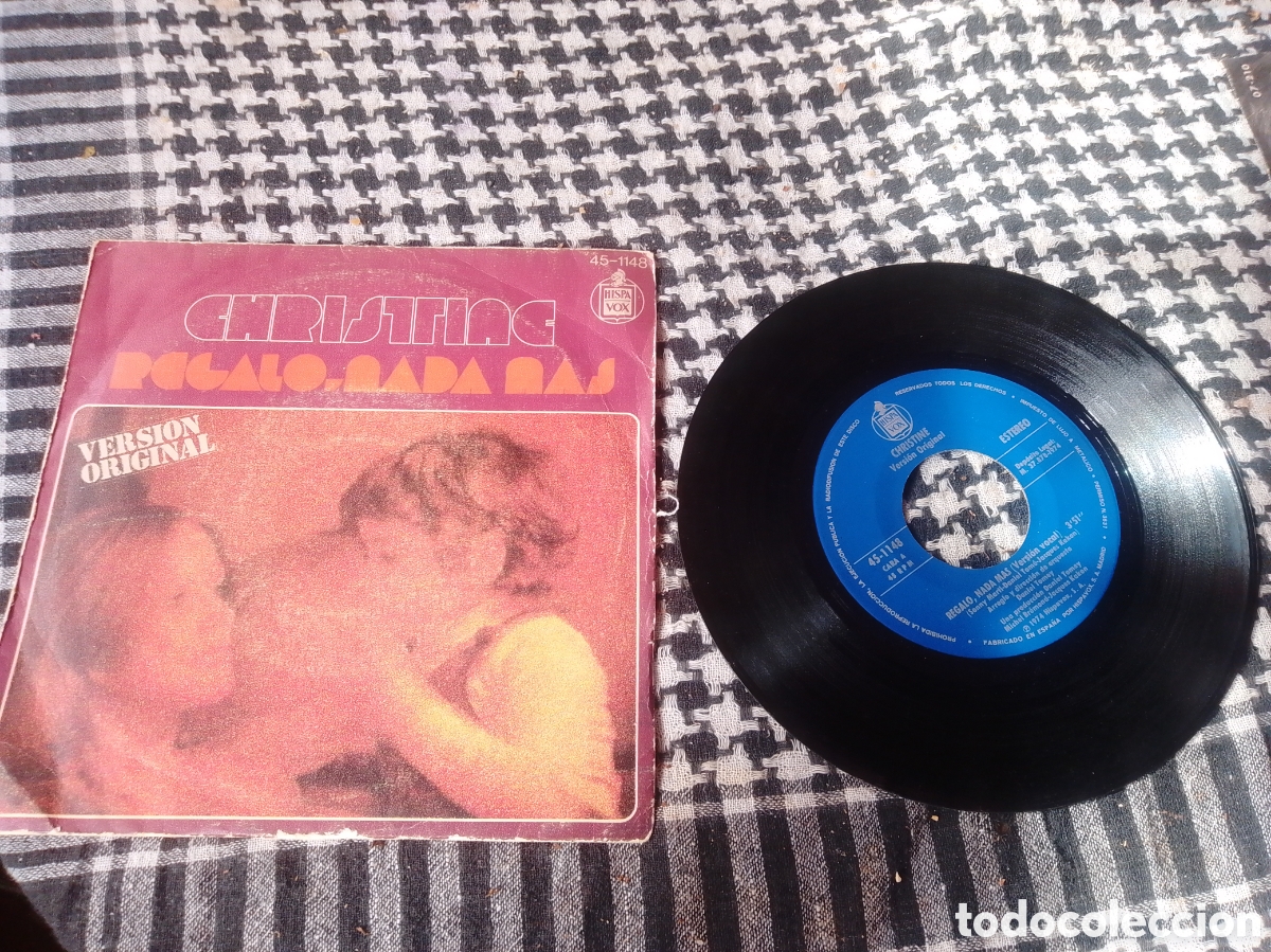 Discos de vinilo: CHRISTINE - REGALO NADA M&Aacute;S - SINGLE - SPAIN - HISPAVOX - LE -