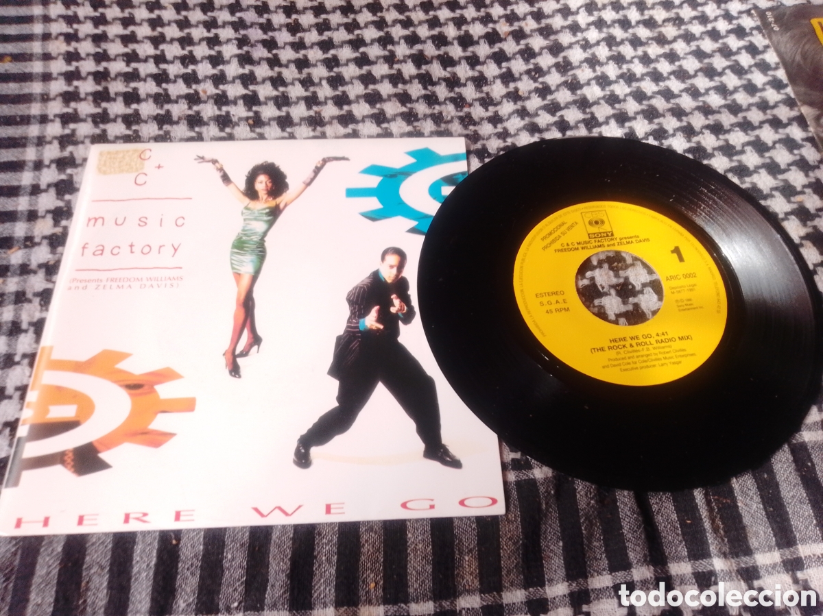 Discos de vinilo: C&C MUSIC FACTORY - HERE WE GO - SINGLE - SPAIN - CBS - PROMO - LE -