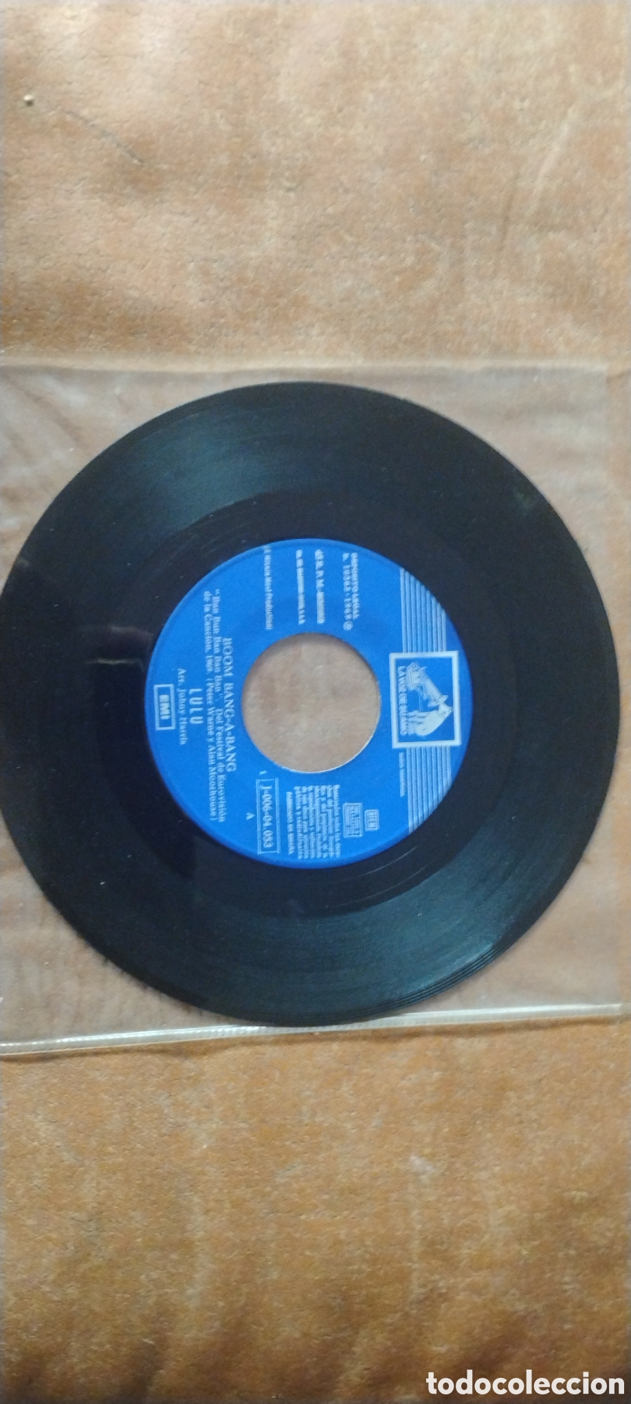 Discos de vinilo: LULU- EUROVISION 1969 &rdquo;BOOM BANG~A~BANG&rdquo;-SINGLE-LA VOZ DE SU AMO/SPAIN-KSA