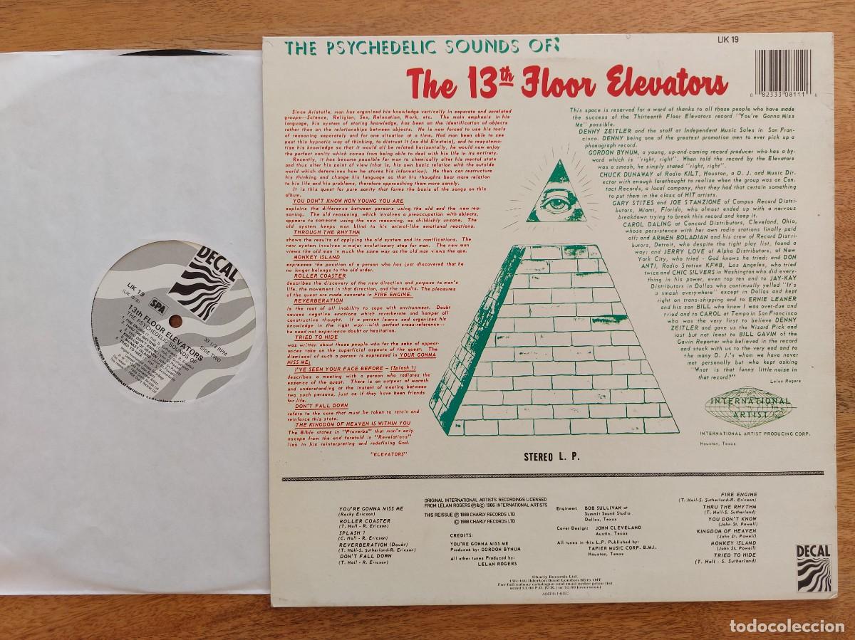 Discos de vinilo: TEH 13 TH FLOOR ELEVATORS * LP * MINT * THE PSYCHEDELIC SOUNDS OF - Foto 2
