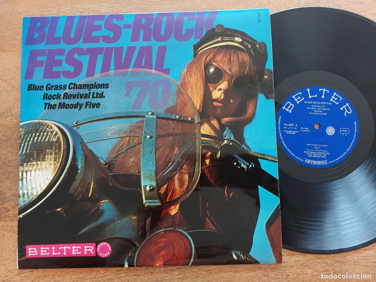 Discos de vinilo: BLUES-ROCK FESTIVAL 70 * LP Spain - MINT * MOODY FIVE / BLUE GRASS CHAMPIONS / ROCK REVIVAL LTD.