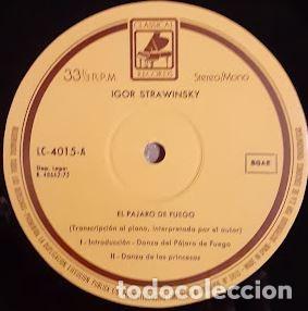 Discos de vinilo: El Pajaro de Fuego - Igor Strawinsky - Foto 3