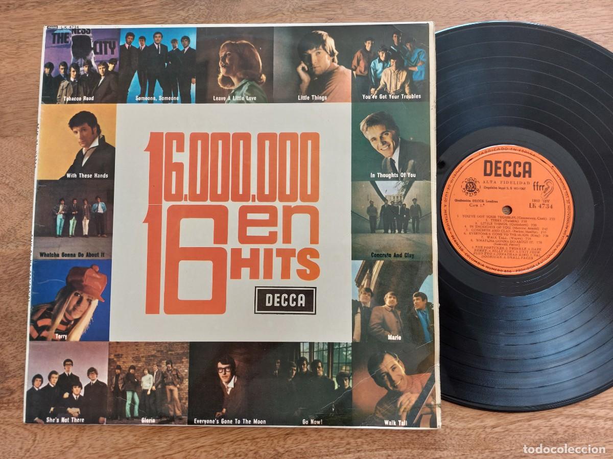 Discos de vinilo: 16.000.000 EN 16 HITS * LP Spain * EX * SMALL FACES / LULU / ZOMBIES / BILLY FURY / TWINKLE