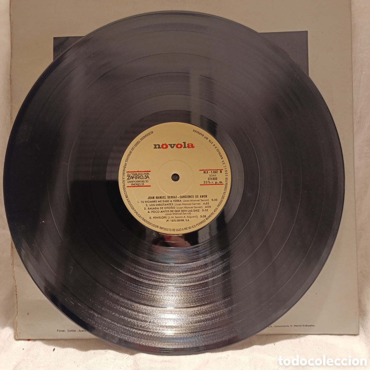 Discos de vinilo: Joan Manuel Serrat,&rdquo;Canciones de amor&rdquo;1976 - Foto 4