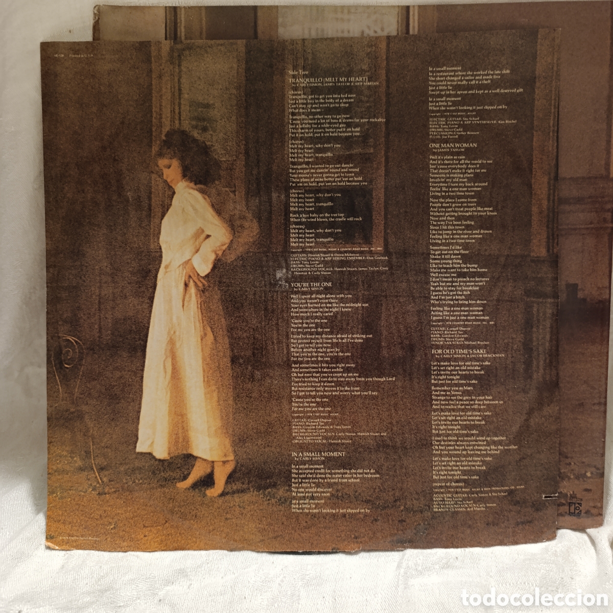 Discos de vinilo: Carly Simon, &rdquo;Boys in the Trees&rdquo; 1978 - Foto 3