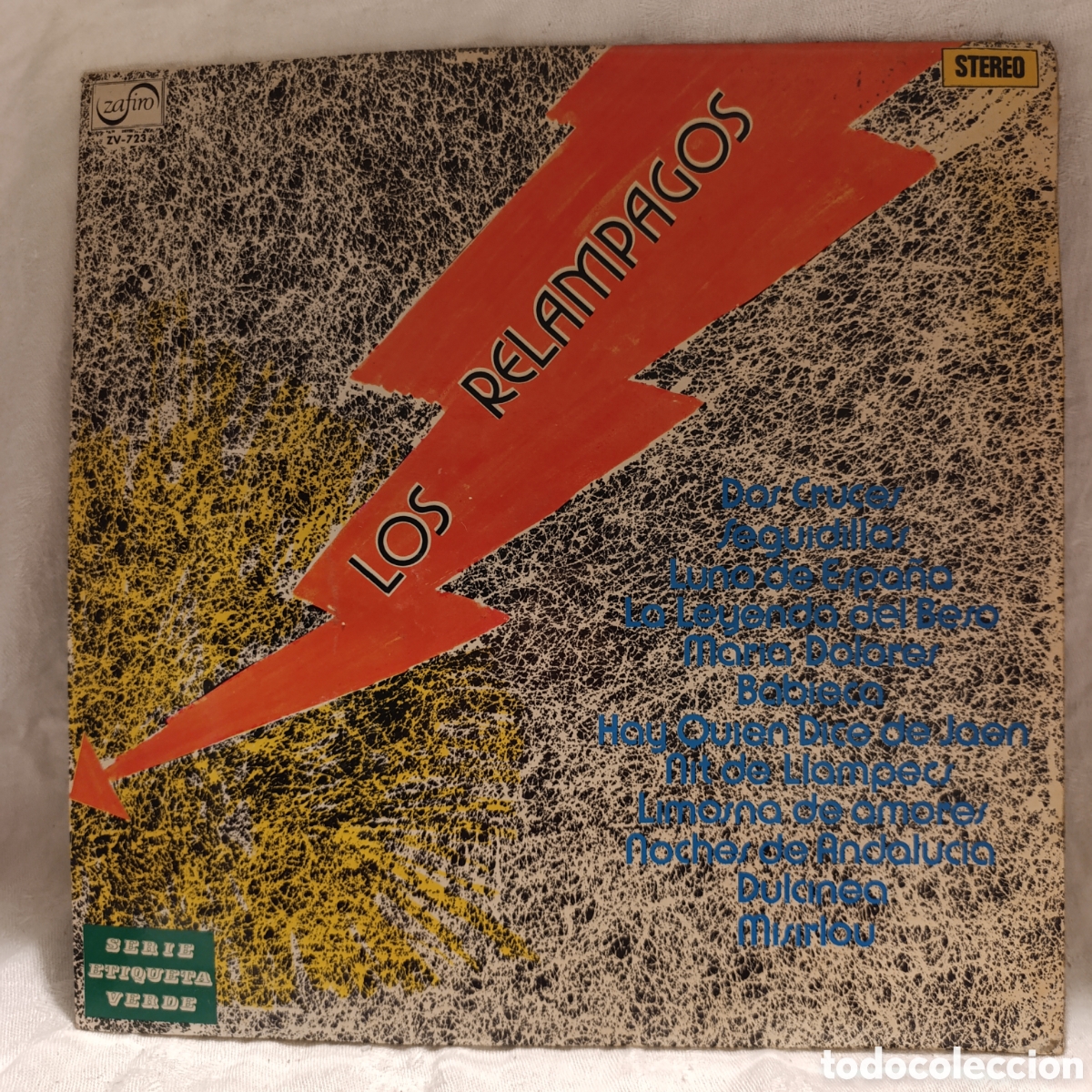 Discos de vinilo: &rdquo;Los Rel&aacute;mpagos&rdquo; del grupo musical espa&ntilde;ol Los Rel&aacute;mpagos,1972
