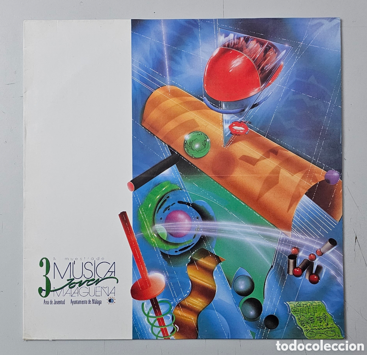 Discos de vinilo: LP 3&deg; MUESTRA DE MUSICA JOVEN MALAGUE&Ntilde;A (Espa&ntilde;a - Canoa - 1989) INSERT 3 BANDAS