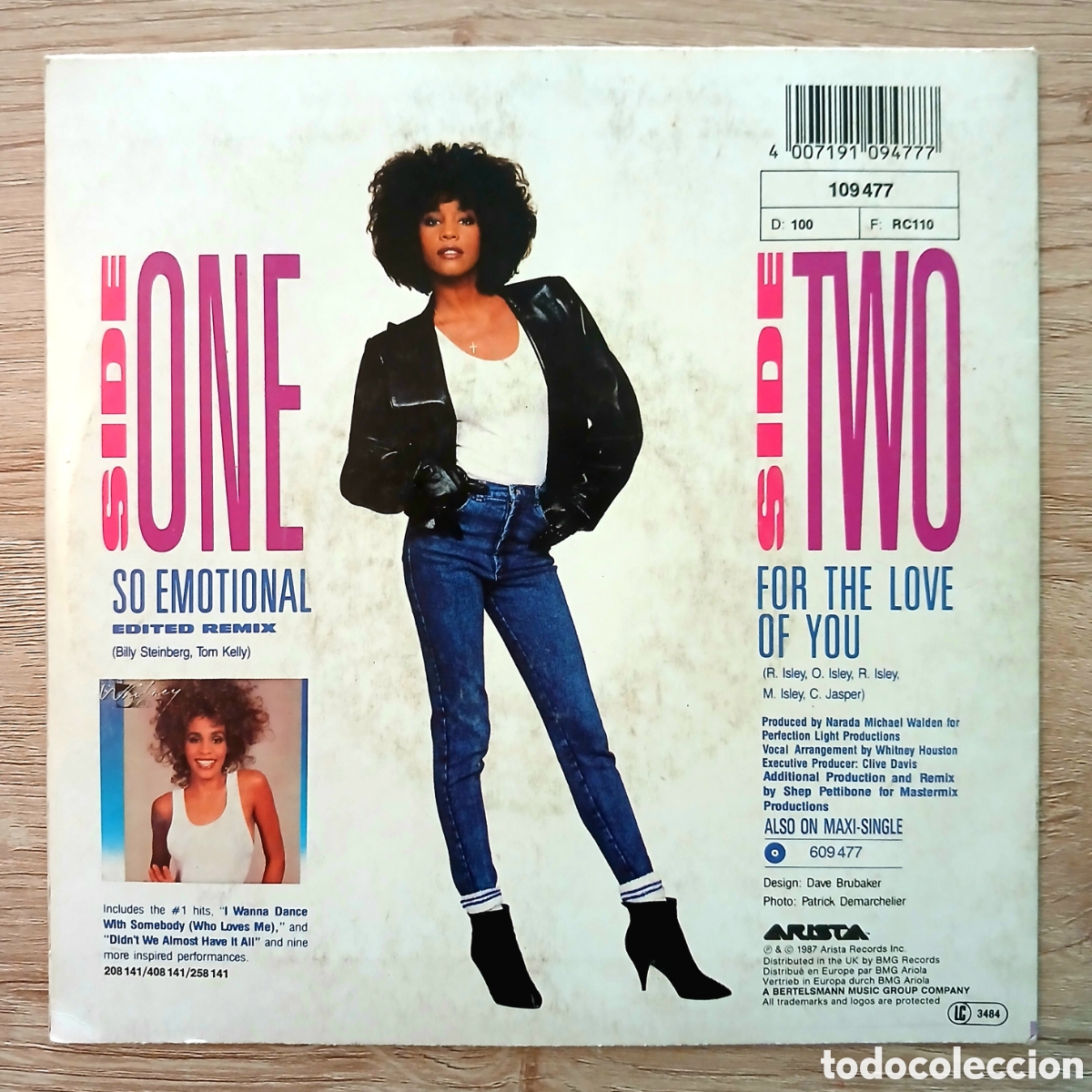 Discos de vinilo: Single Whitney Houston: So emotional. - Foto 2