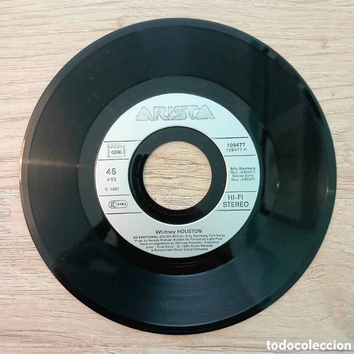Discos de vinilo: Single Whitney Houston: So emotional. - Foto 3