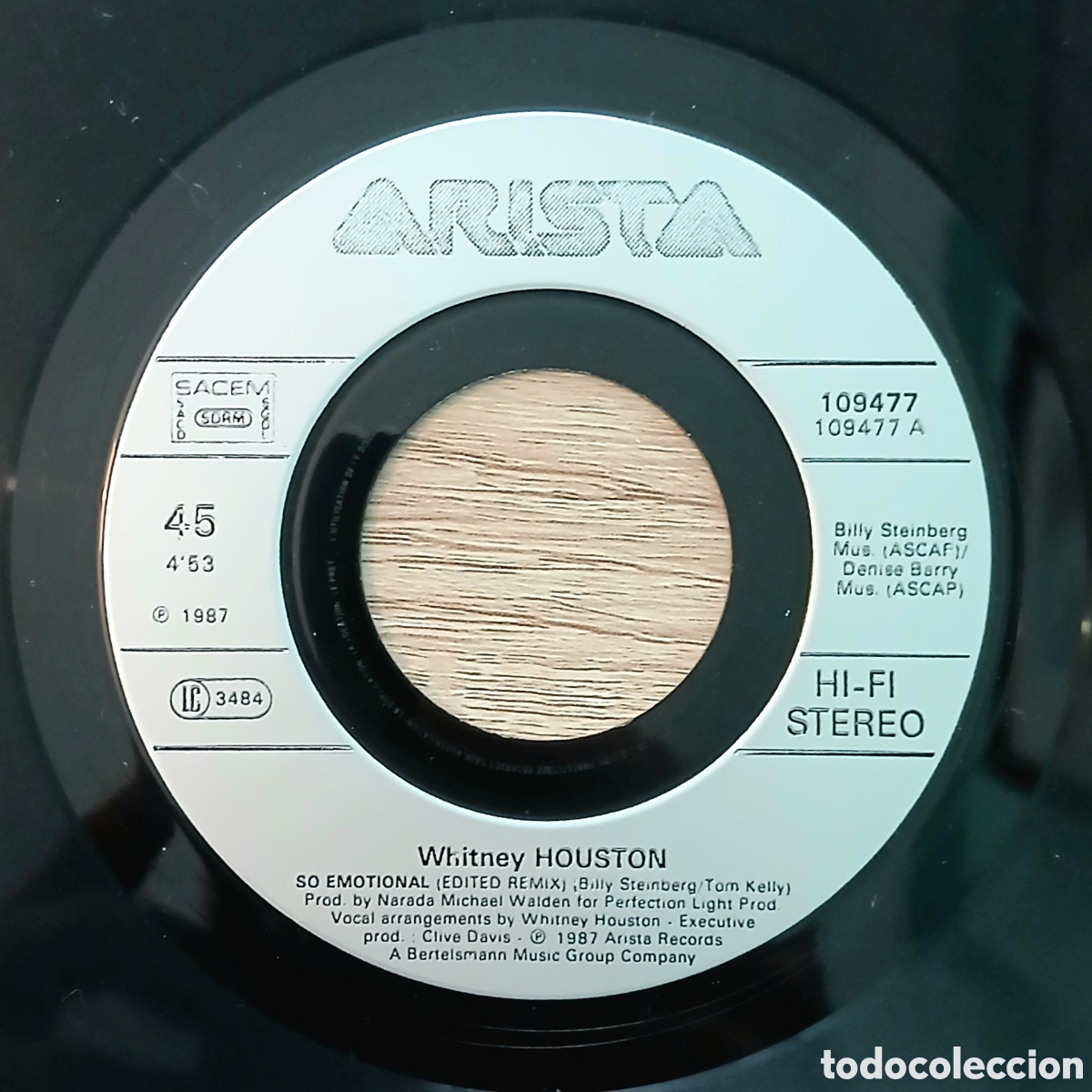 Discos de vinilo: Single Whitney Houston: So emotional. - Foto 4