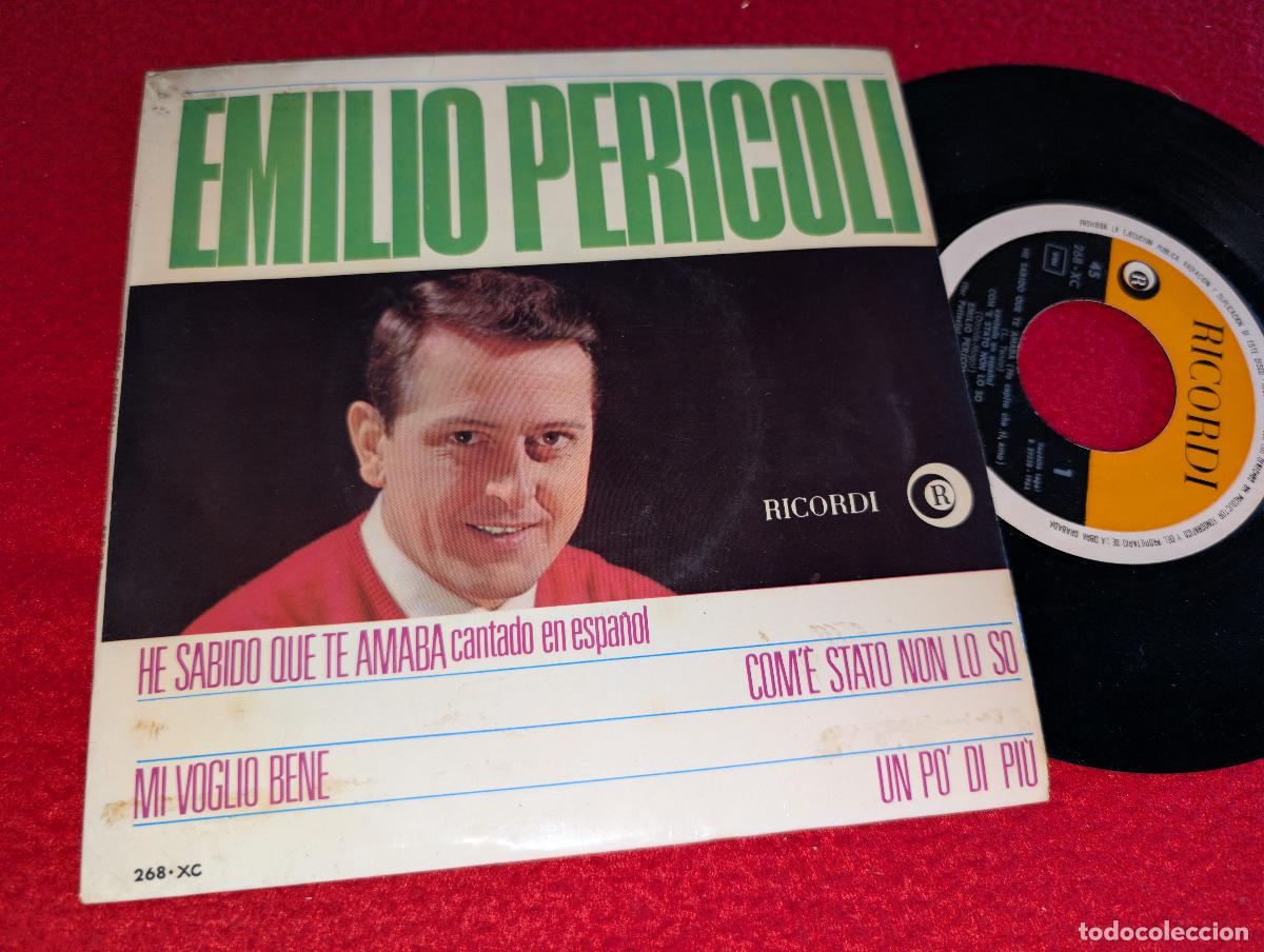 Discos de vinilo: EMILIO PERICOLI He sabido que te amaba/Mi voglio bene +2 EP 7'' 1964 Ricordi SPAIN sung SPANISH