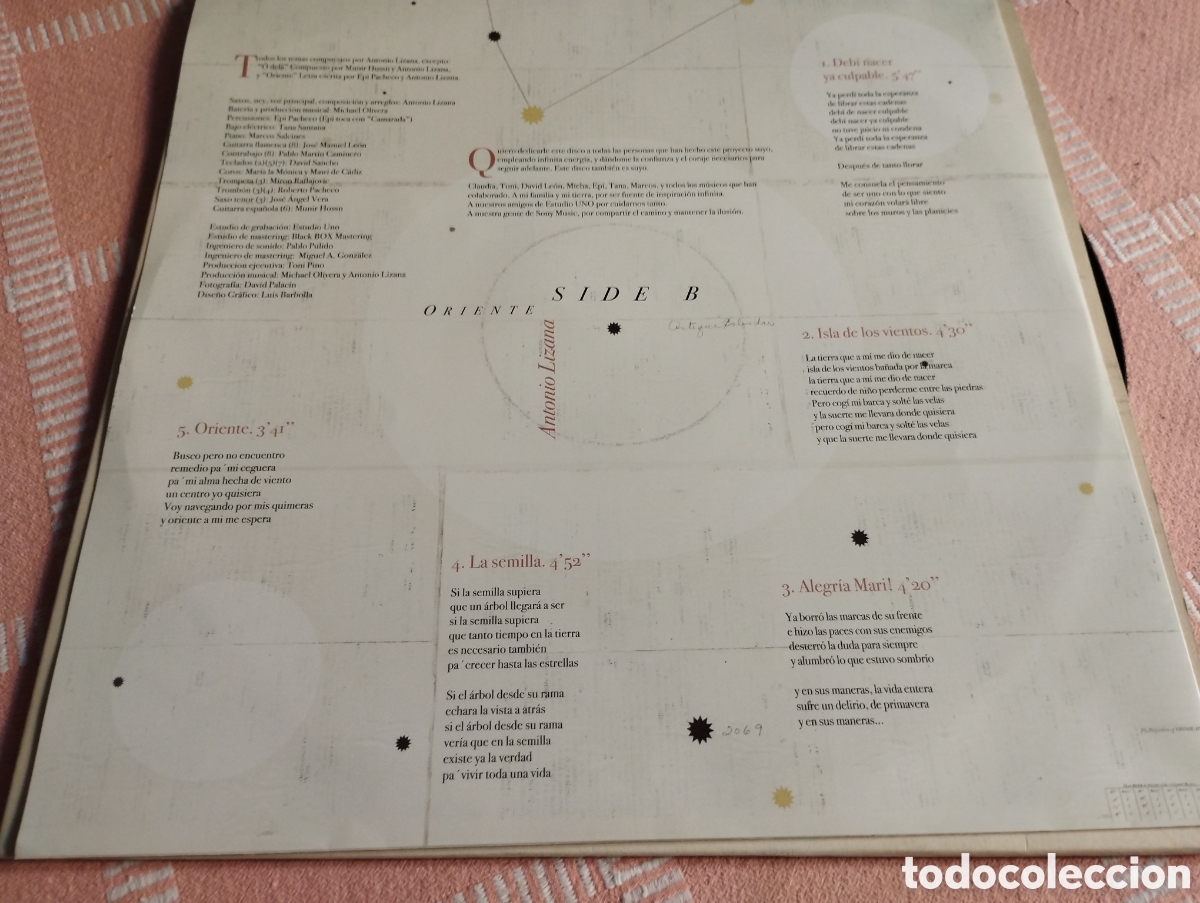 Discos de vinilo: Antonio Lizana Oriente Lp m&aacute;s CD - Foto 4