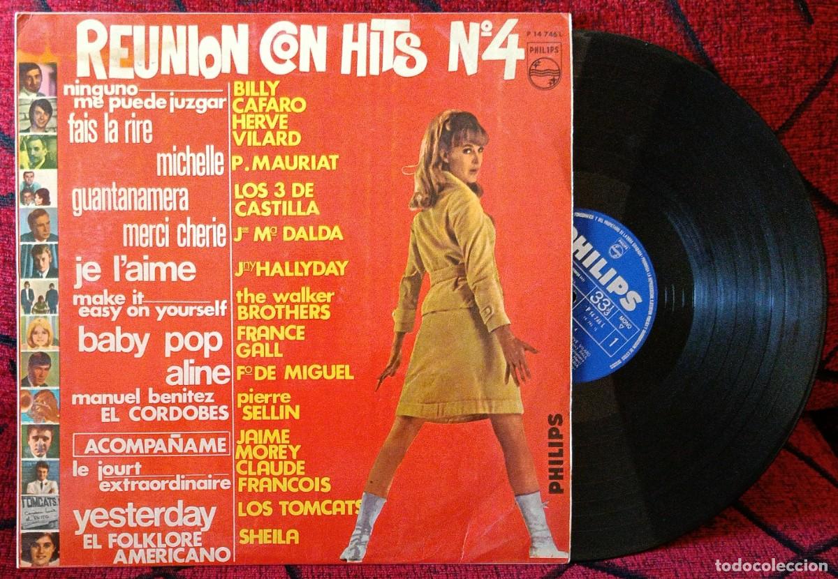 Discos de vinilo: REUNION CON HITS N&ordm; 4 VINILO LP 1966 JOHNNY HALLYDAY Claude Fran&ccedil;ois SHEILA Tomcats