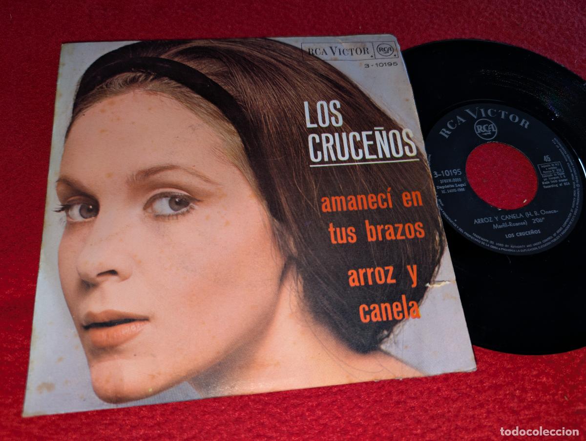 Discos de vinilo: LOS CRUCE&Ntilde;OS Amaneci en tus brazos/Arroz y canela 7'' SINGLE 1966 RCA Victor ESPA&Ntilde;A SPAIN