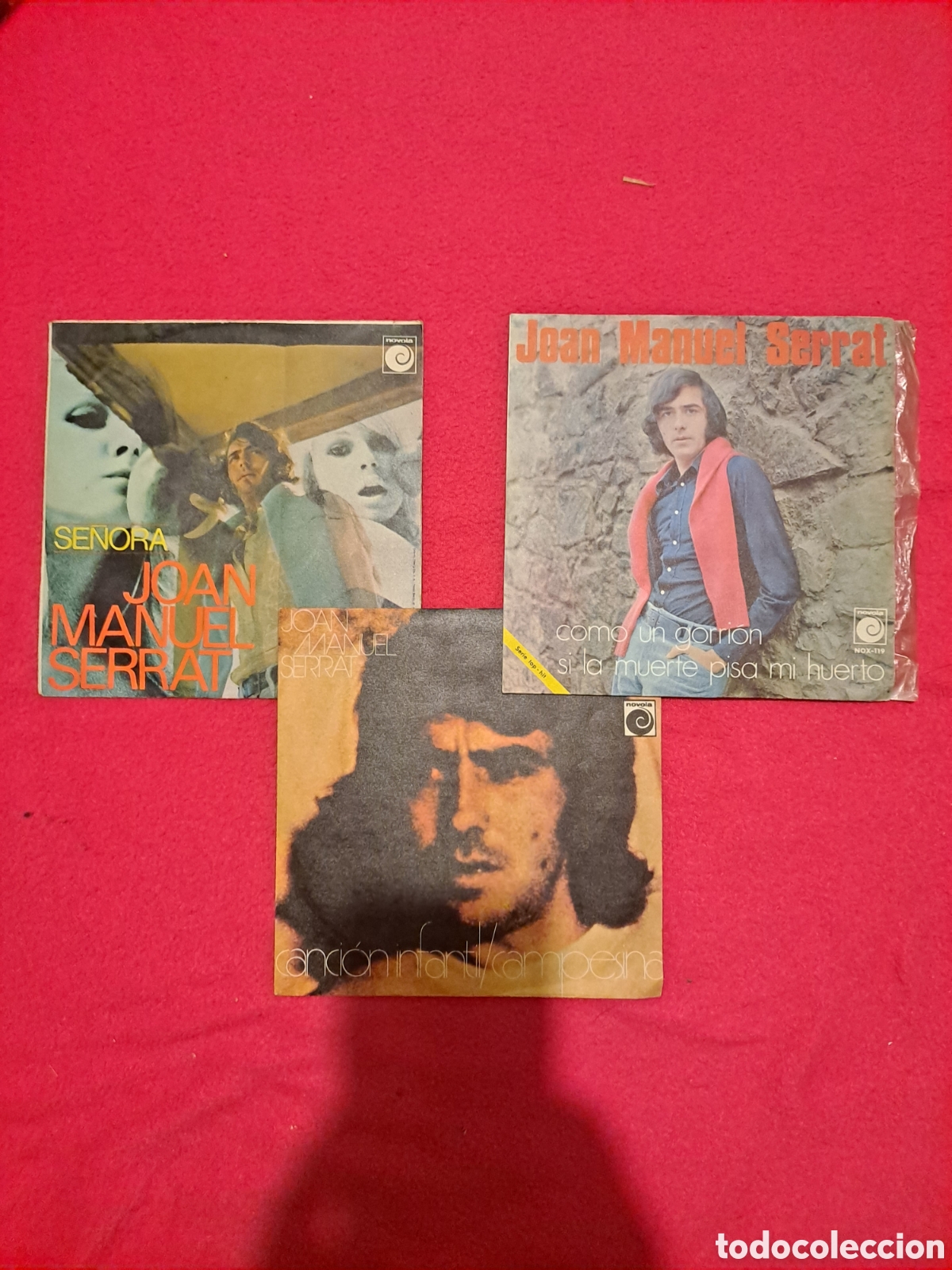 Discos de vinilo: Lote 3 Singles J. M. Serrat