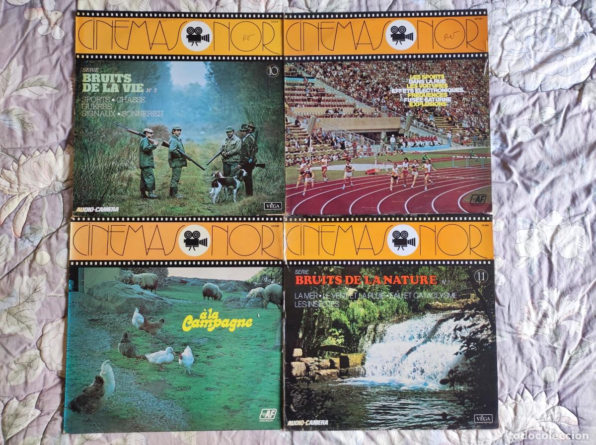 Discos de vinilo: Lote 4 Vinilos Efectos de Sonido / Bruitages - Cin&eacute;masonor (Ed. Francesas Originales V&eacute;ga)
