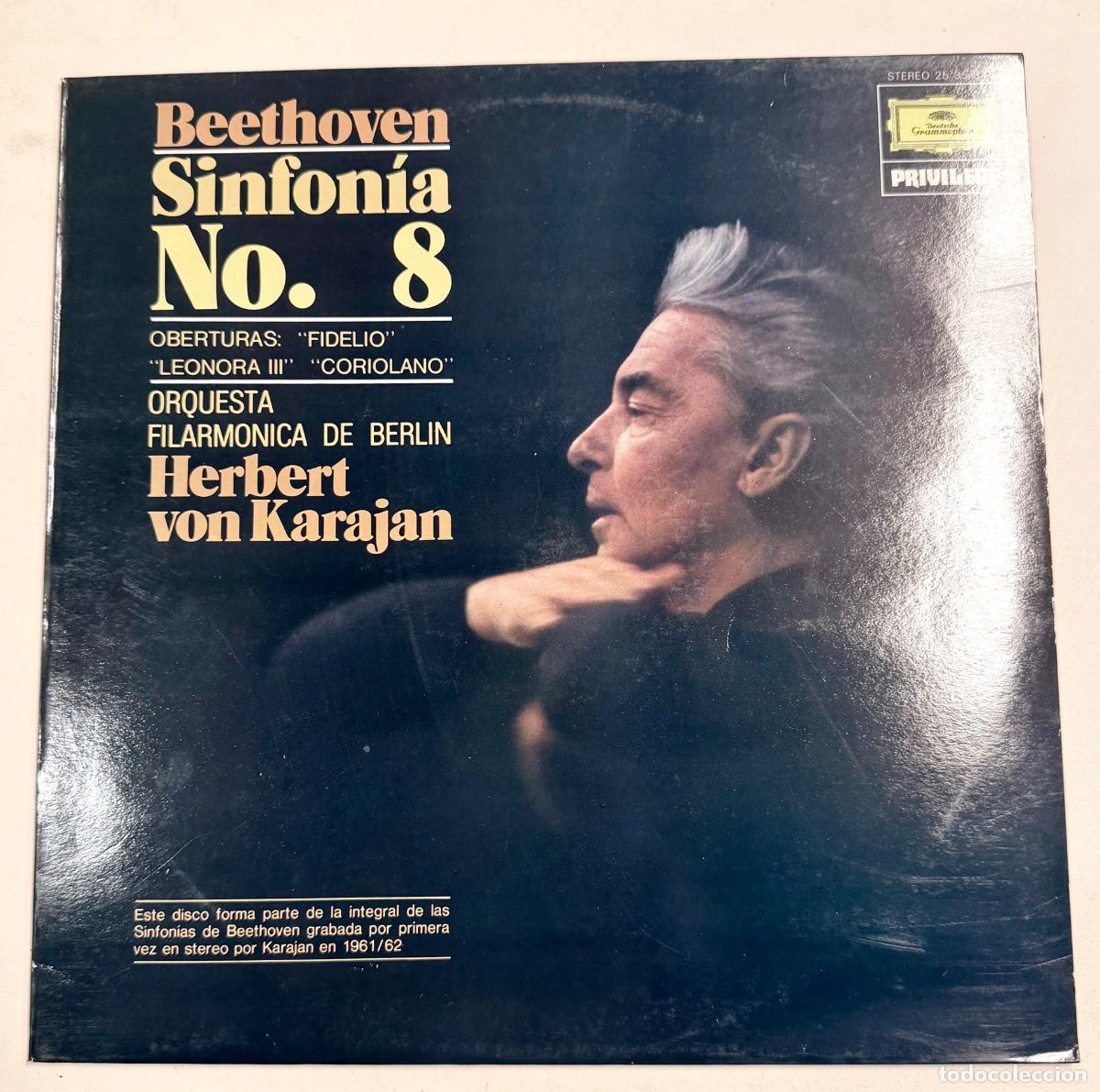 Discos de vinilo: Hervert von Karajan - Sinfonia n&ordm; 8 Beethoven