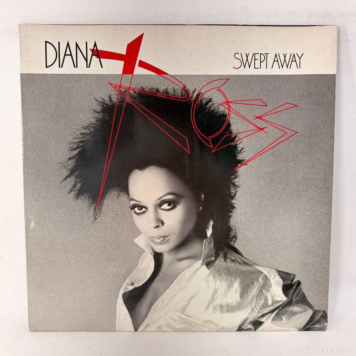 Discos de vinilo: LP - VINILO DIANA ROSS - SWEPT AWAY - DOBLE PORTADA + FOTO ESPA&Ntilde;A 1984 + FOTO
