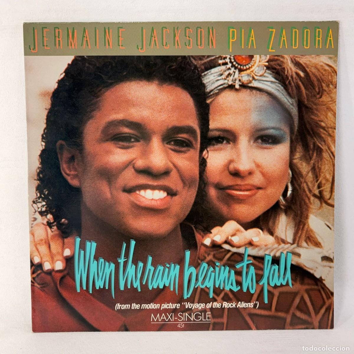 Discos de vinilo: LP - VINILO JERMAINE JACKSON - PIA ZADORA - WHEN THE RAIN REGINS TO FALL - ESPA&Ntilde;A1984
